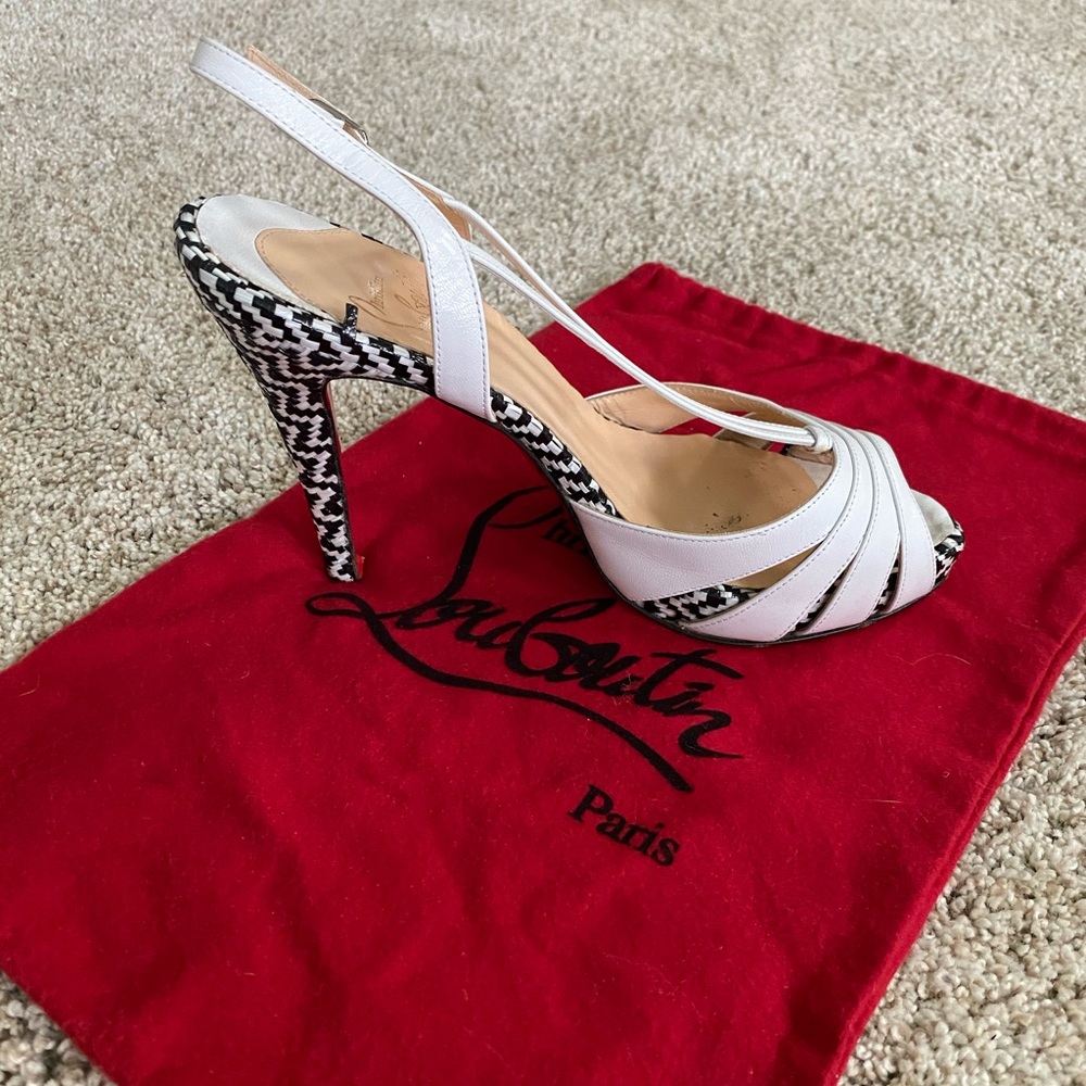 Louboutin Activa Chevreau slingbacks